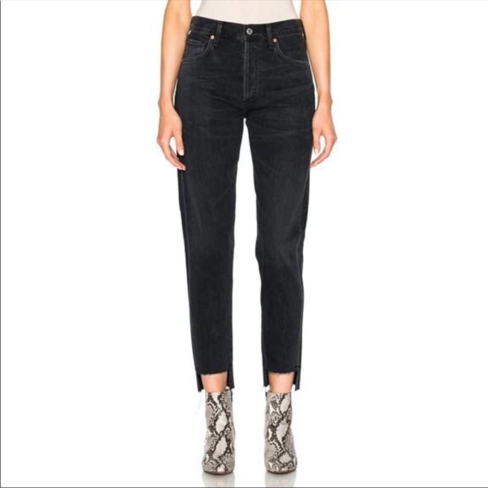 Citizens Of Humanity High-Rise Black Straight Jeans